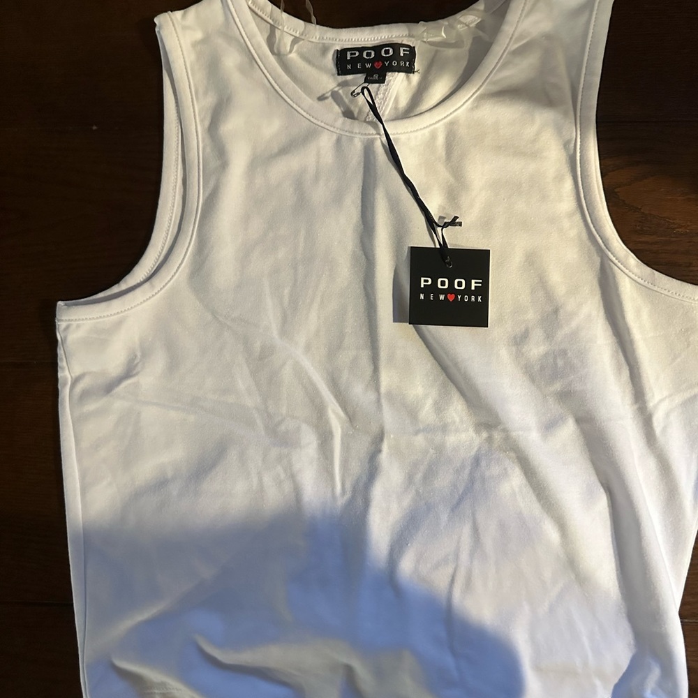 White workout tank